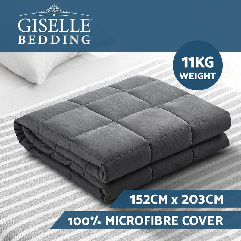 Giselle Weighted Blanket 11KG Heavy Gravity Blankets Adult Deep Sleep Ralax Washable - John Cootes