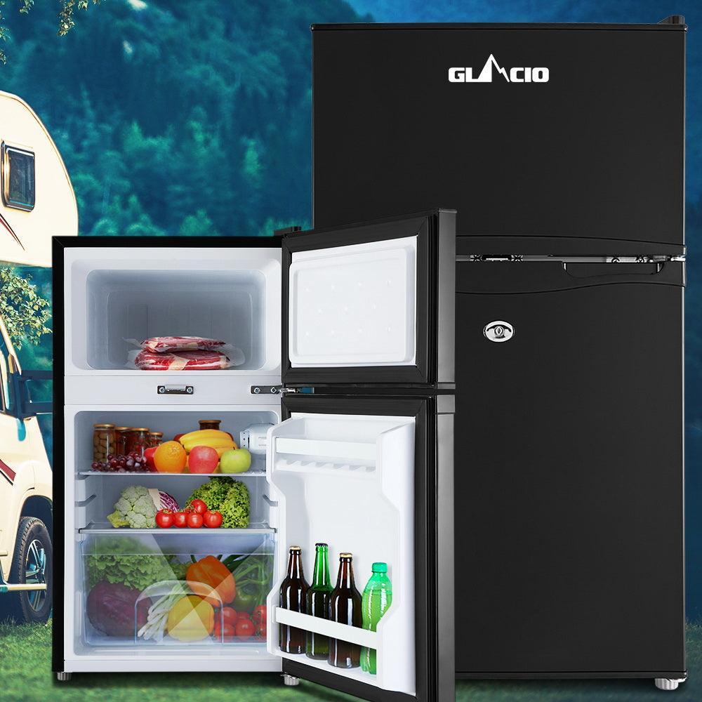 Glacio 90L Portable Fridge Bar Freezer Cooler Upright 12V/24V/240V Caravan Car - John Cootes