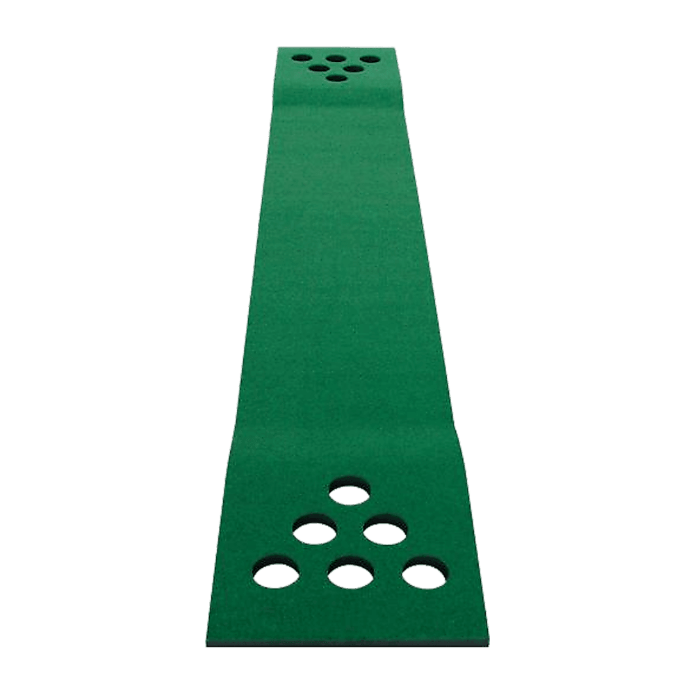 Golf Beer Pong Game Toy Set Green Golf Putting Matt with 2 Putters, 6 Balls - John Cootes