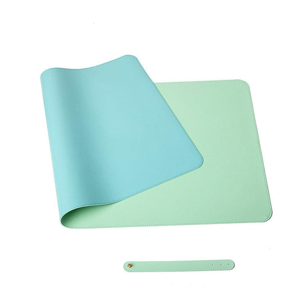 Green 120cm*60cm Dual Side Office Desk Pad Waterproof PU Leather Computer Mouse Pad - John Cootes