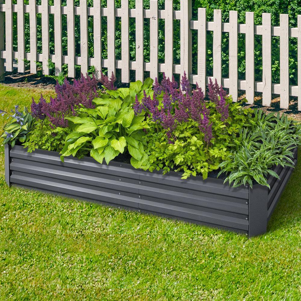 Greenfingers 180x90x30CM Galvanised Raised Garden Bed Steel Instant Planter - John Cootes