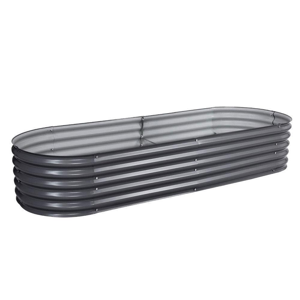 Greenfingers 240X80X42CM Galvanised Raised Garden Bed Steel Instant Planter - John Cootes