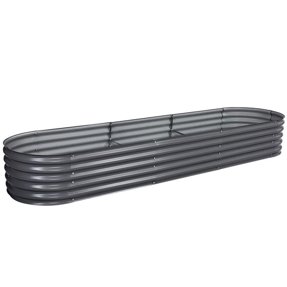 Greenfingers 320X80X42CM Galvanised Raised Garden Bed Steel Instant Planter - John Cootes