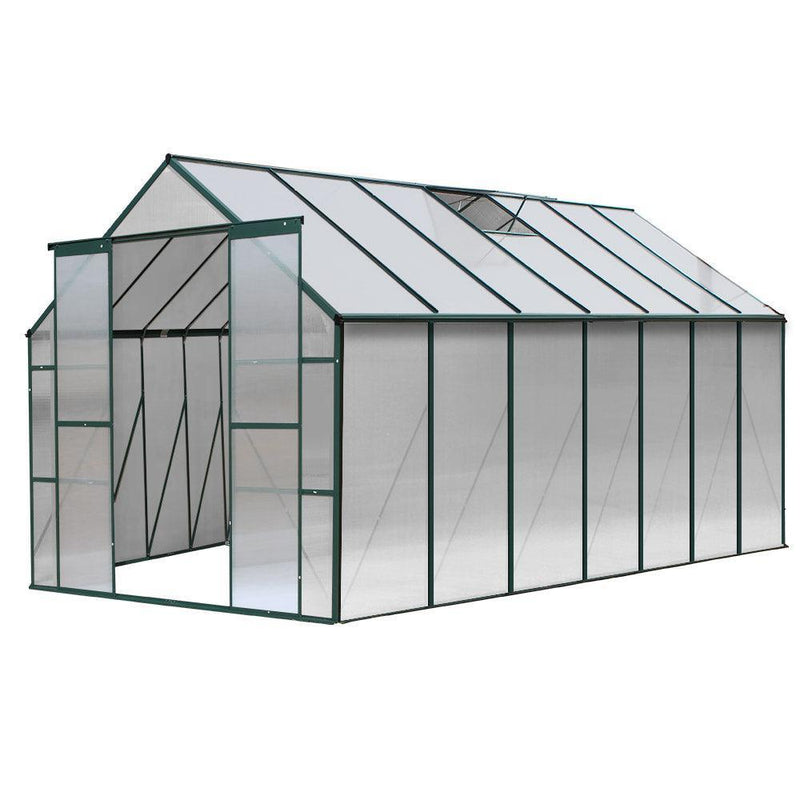 Greenfingers Aluminium Greenhouse Green House Garden Polycarbonate 4.43X2.44M - John Cootes