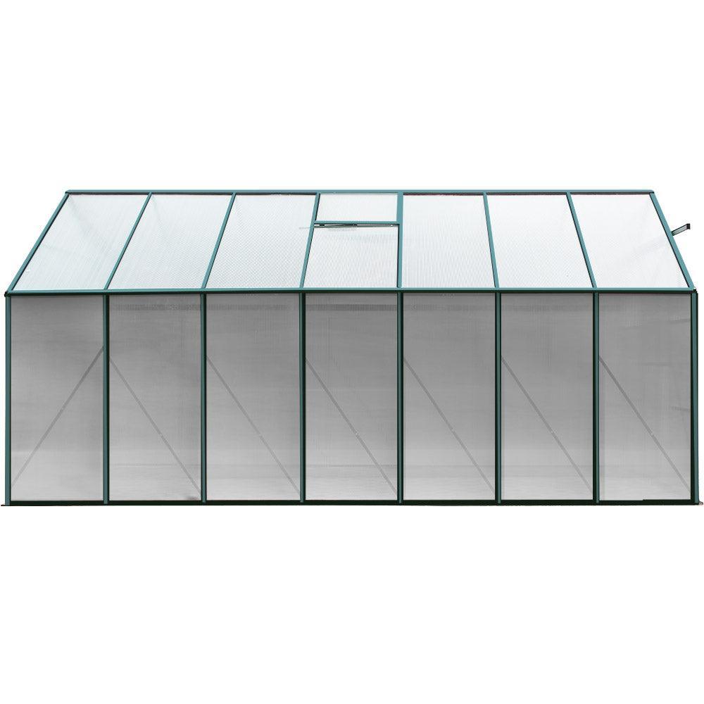 Greenfingers Aluminium Greenhouse Green House Garden Polycarbonate 4.43X2.44M - John Cootes