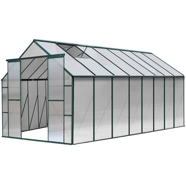 Greenfingers Aluminium Greenhouse Polycarbonate Green House Garden Shed 5.1x2.44M - John Cootes