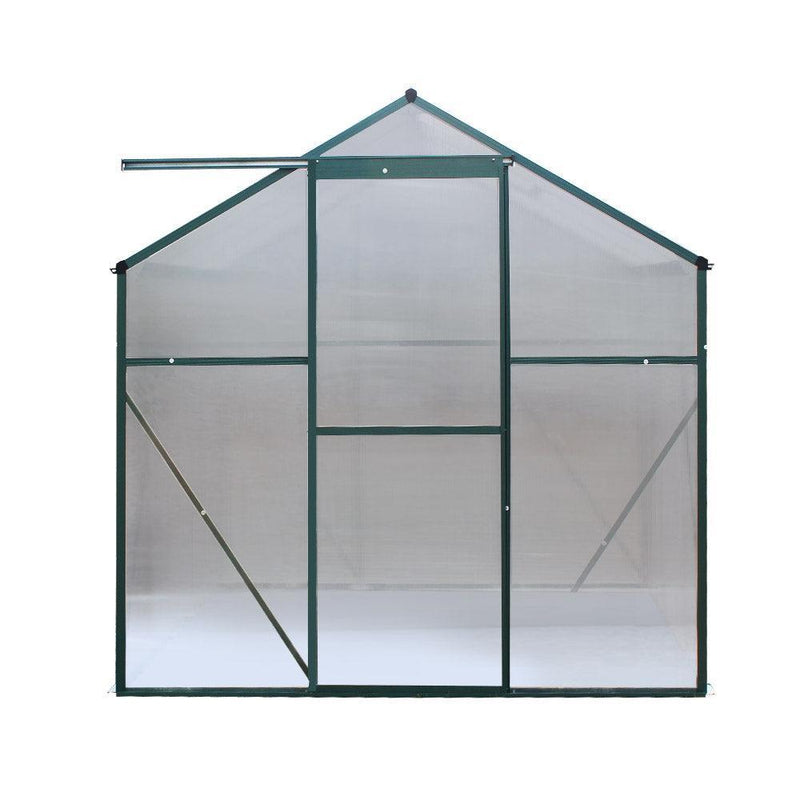 Greenfingers Aluminum Greenhouse Green House Garden Shed Polycarbonate 2.52x1.9M - John Cootes
