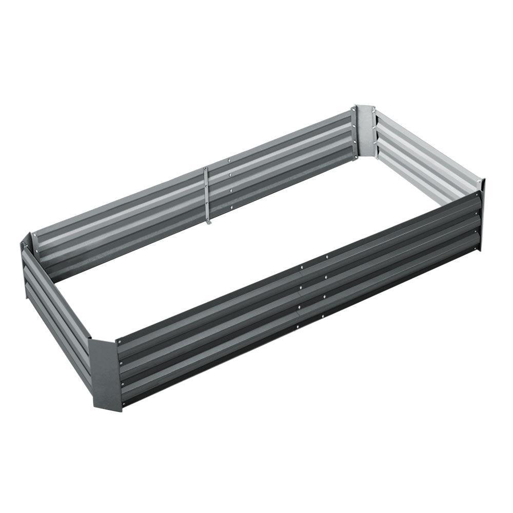 Greenfingers Galvanised Steel Raised Garden Bed Instant Planter 210 x 90 Aluminium - John Cootes