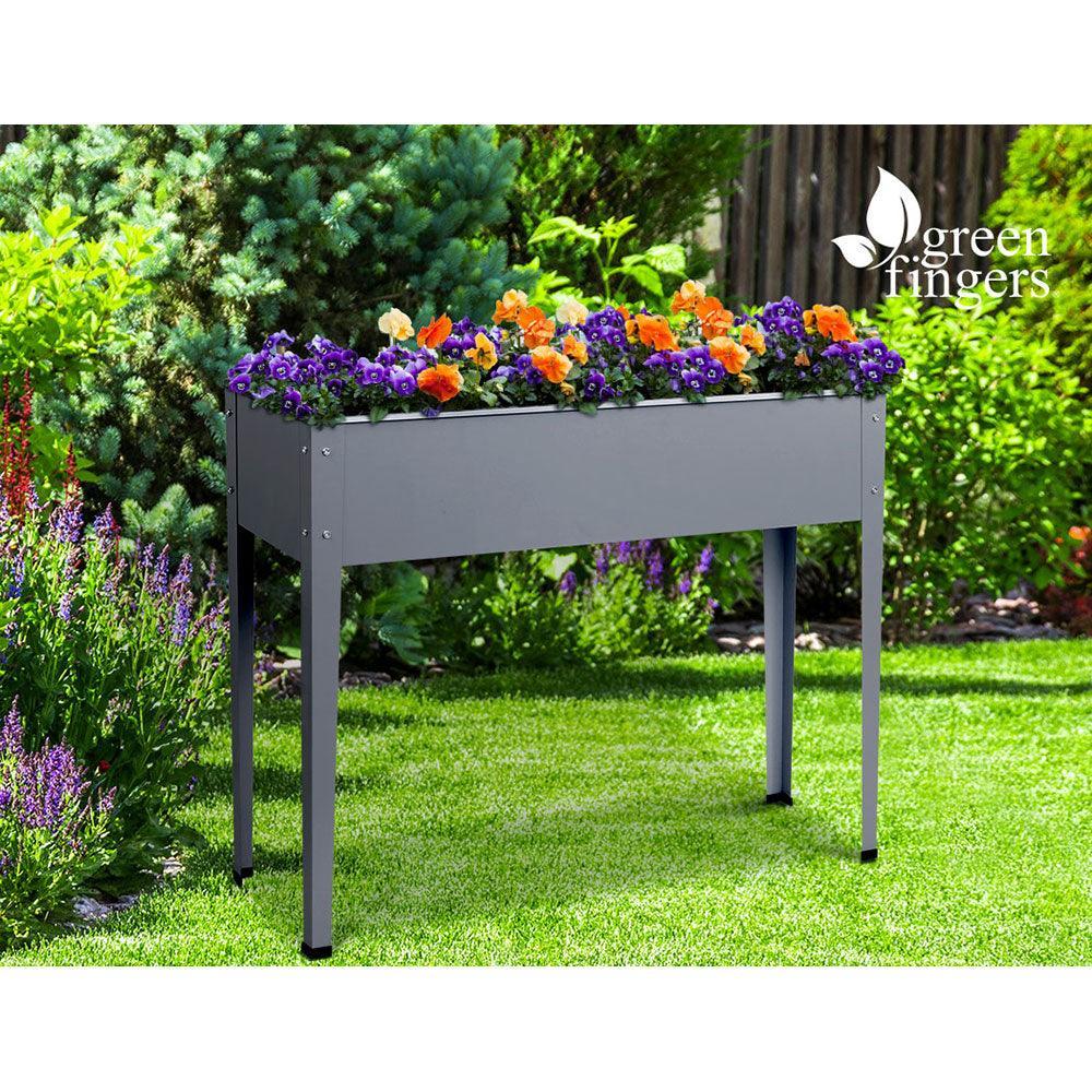 Greenfingers Garden Bed 100X80X30CM Galvanised Steel Raised Planter Standing Box - John Cootes