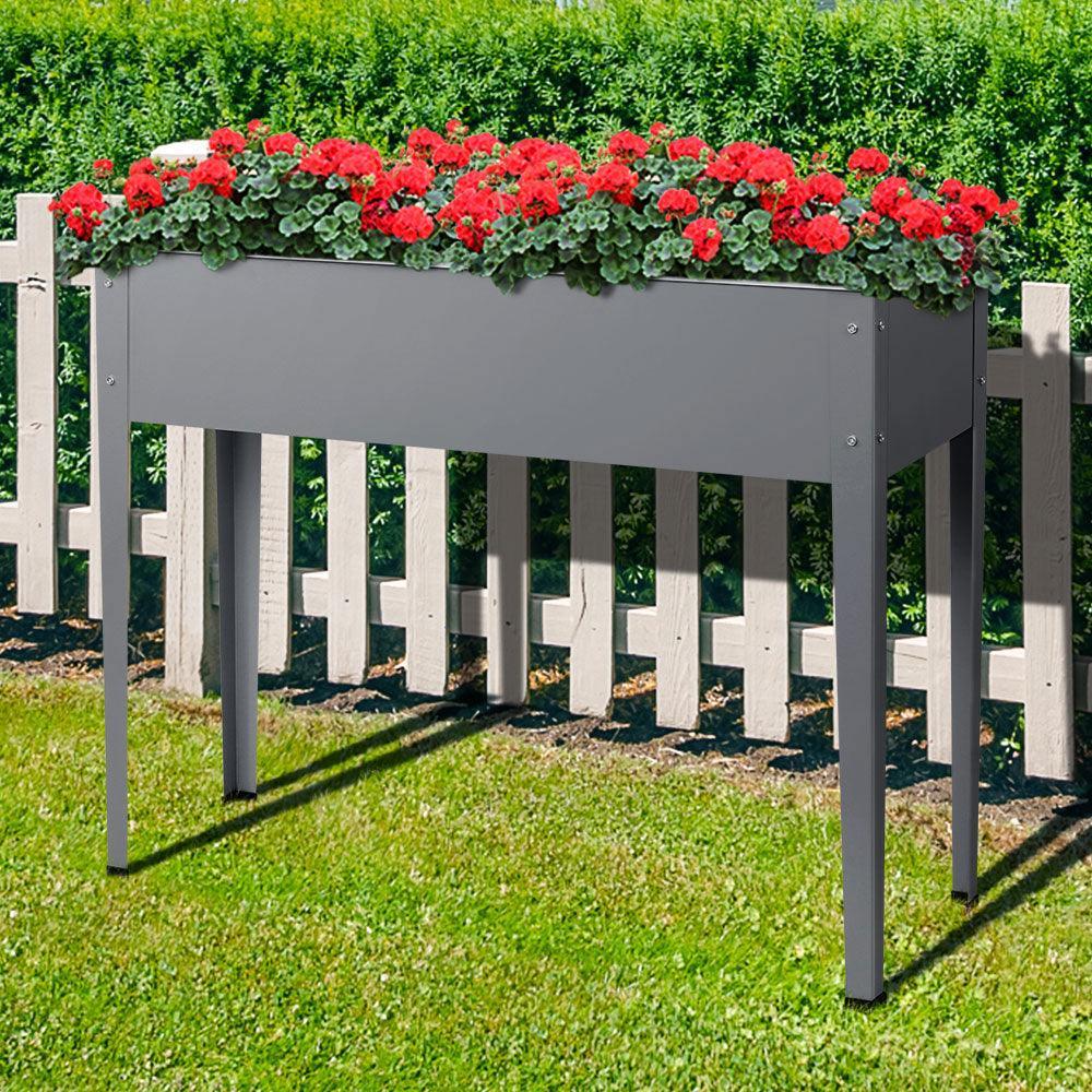 Greenfingers Garden Bed 100X80X30CM Galvanised Steel Raised Planter Standing Box - John Cootes