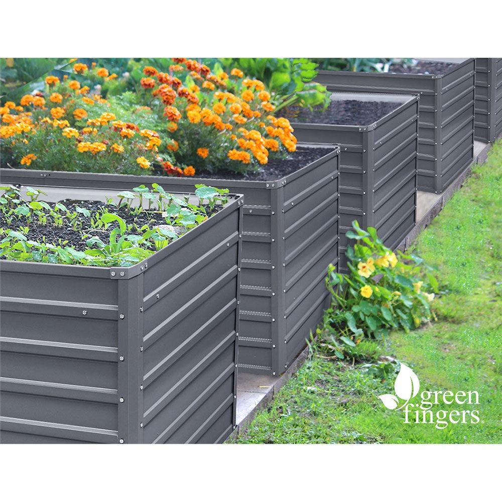 Greenfingers Garden Bed 240X80X77CM Galvanised Raised Steel Instant Planter 2N1 - John Cootes