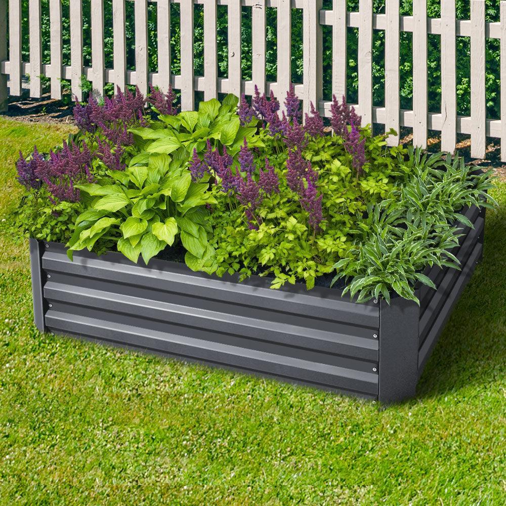 Greenfingers Garden Bed 2PCS 120X90X30CM Galvanised Steel Raised Planter - John Cootes