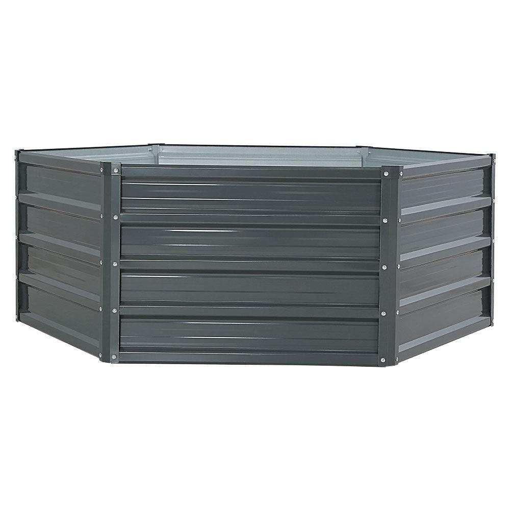 Greenfingers Garden Bed 2PCS 130X130X46CM Galvanised Steel Raised Planter - John Cootes