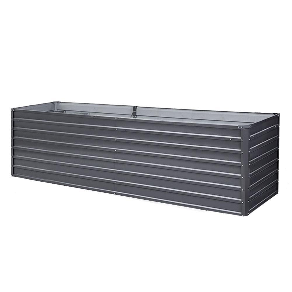 Greenfingers Garden Bed 320 x 80 x 77cm Galvanised Steel Raised Planter 2N1 - John Cootes