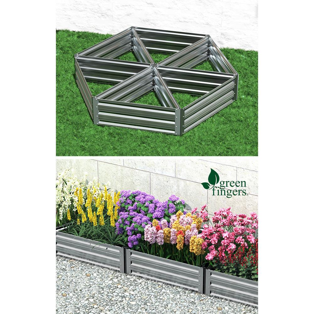 Greenfingers Garden Bed Galvanised Steel Raised Planter Vegetable 86x86x30cm - John Cootes