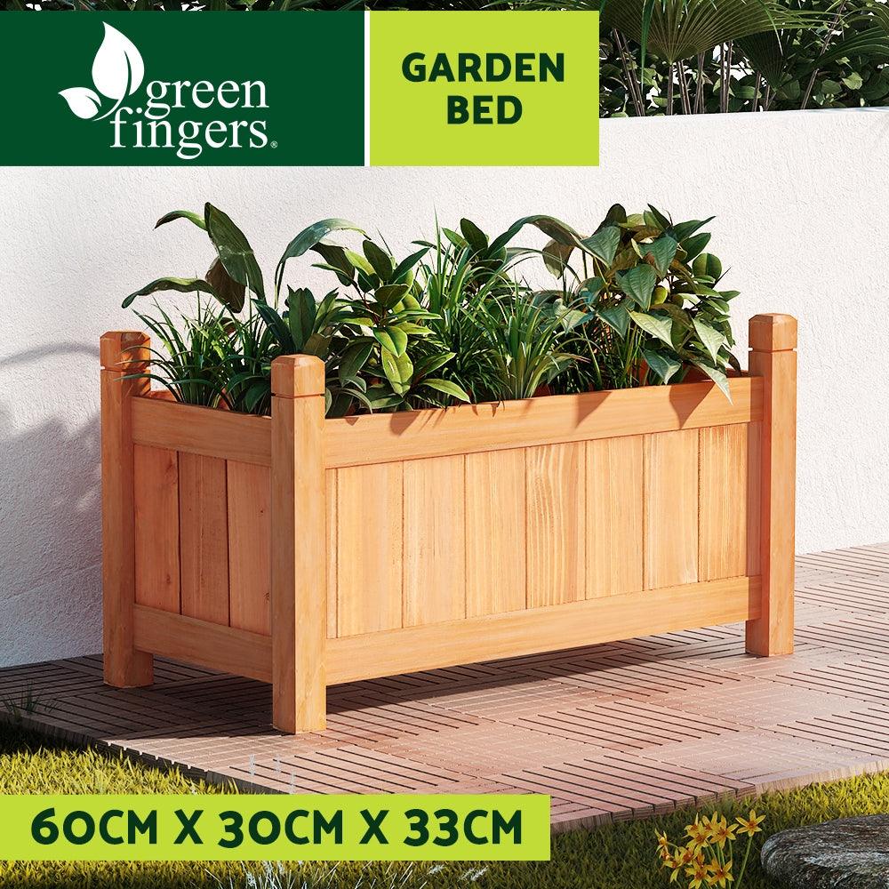 Greenfingers Garden Bed Raised Wooden Planter Box Vegetables 60x30x33cm - John Cootes