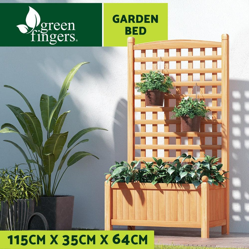 Greenfingers Garden Bed Raised Wooden Planter Box Vegetables 64x35x115cm - John Cootes