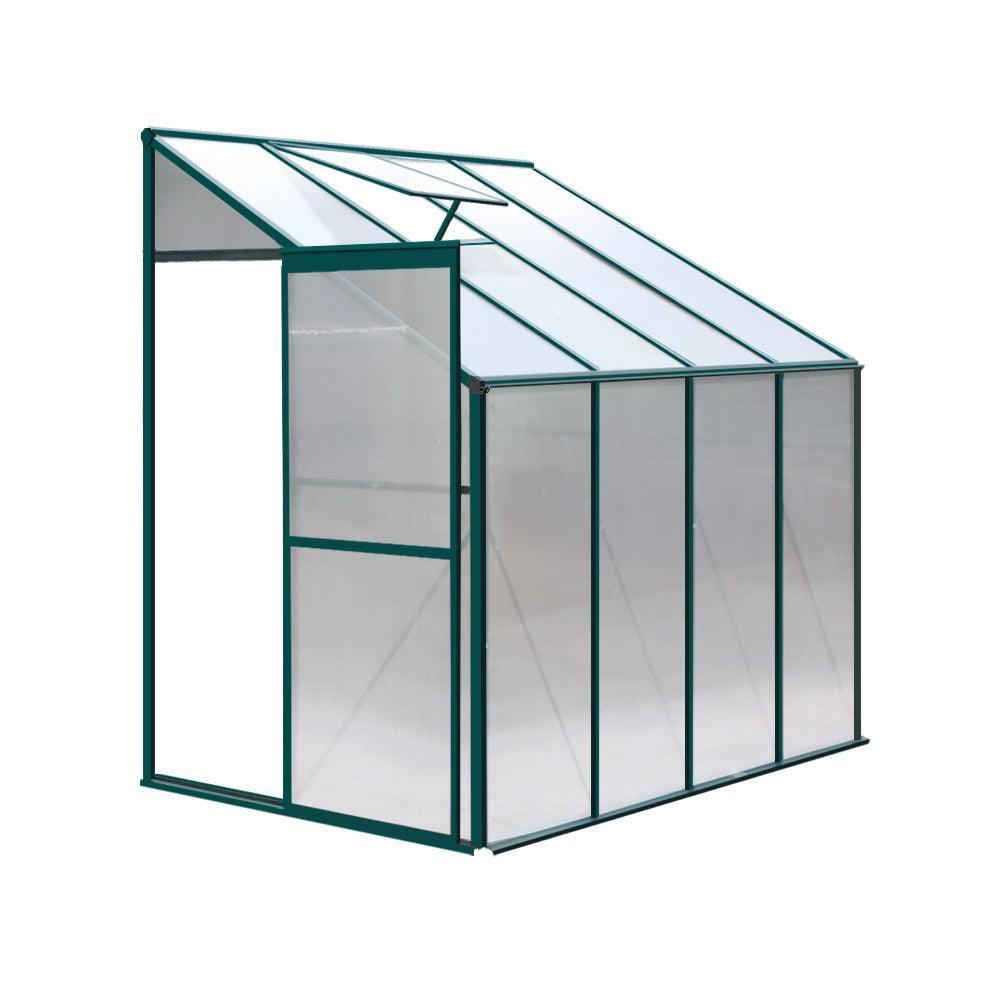 Greenfingers Greenhouse Aluminium Green House Garden Polycarbonate 2.52x1.27M - John Cootes