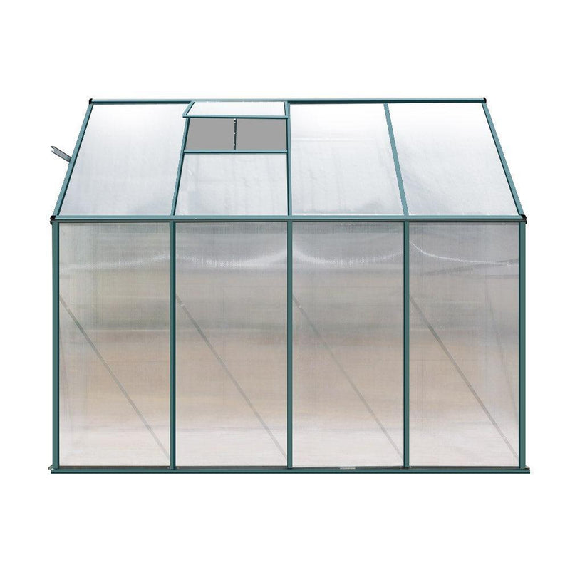 Greenfingers Greenhouse Aluminium Green House Garden Polycarbonate 2.52x1.27M - John Cootes