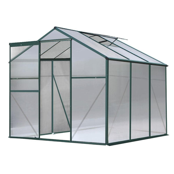 Greenfingers Greenhouse Aluminum Green House Garden Shed Polycarbonate 1.9x1.9M - John Cootes