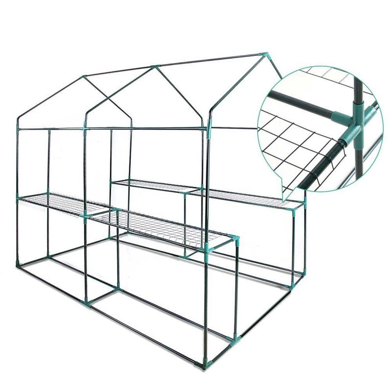 Greenfingers Greenhouse Garden Shed Green House 1.9X1.2M Storage Greenhouses Clear - John Cootes