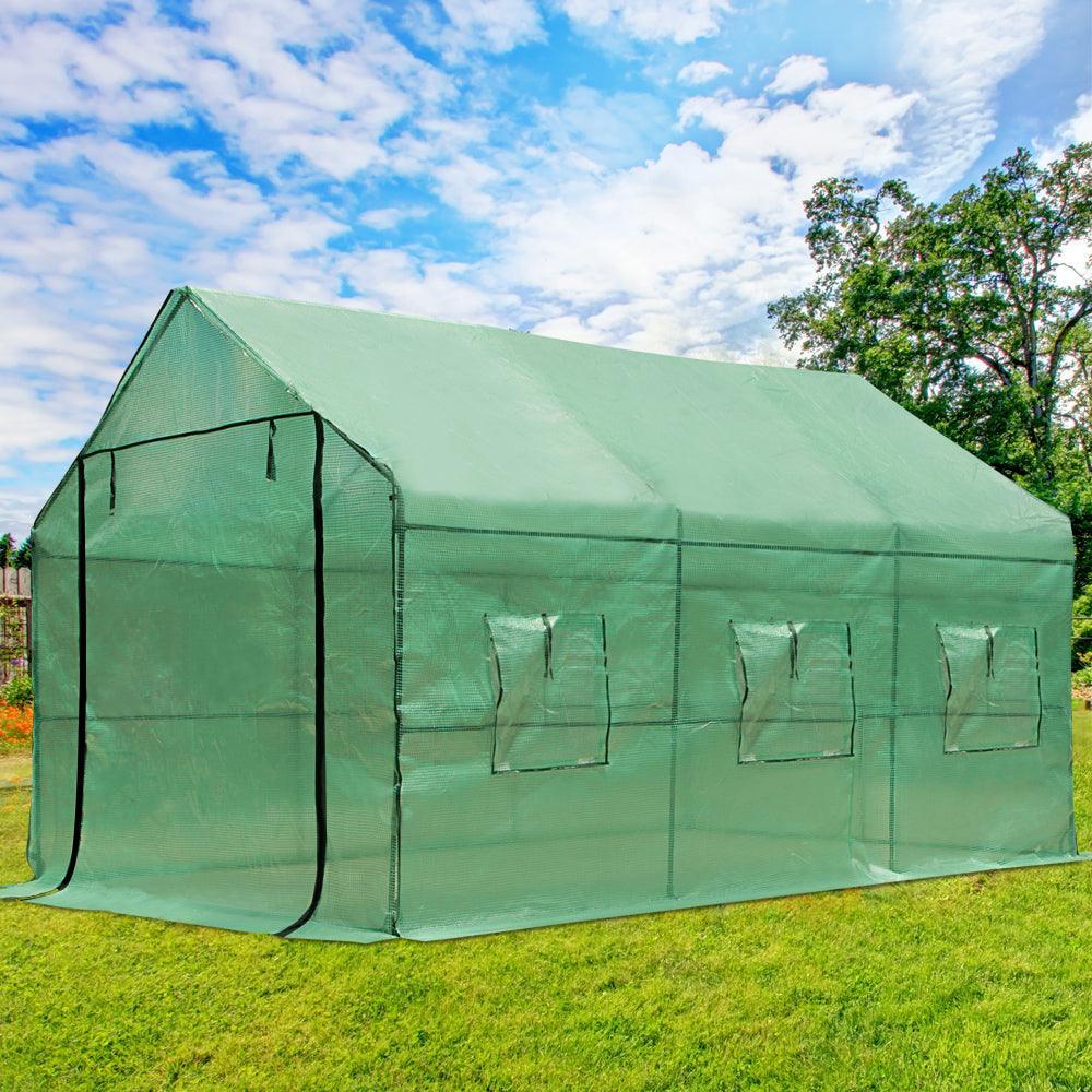 Greenfingers Greenhouse Garden Shed Green House 3.5X2X2M Greenhouses Storage Lawn - John Cootes