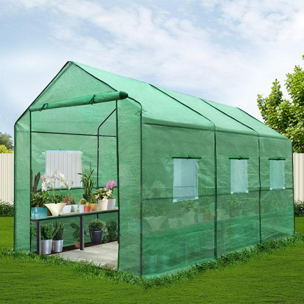 Greenfingers Greenhouse Garden Shed Green House 3.5X2X2M Greenhouses Storage Lawn - John Cootes