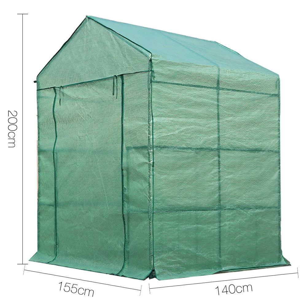 Greenfingers Greenhouse Green House Tunnel 2MX1.55M Garden Shed Storage Plant - John Cootes