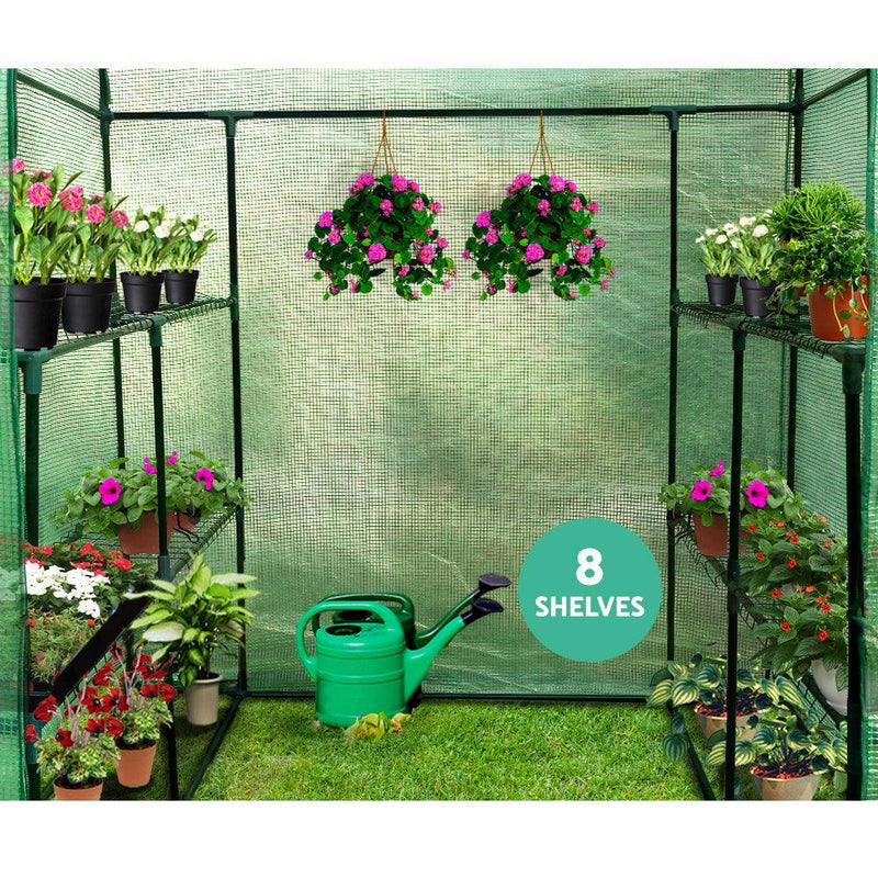 Greenfingers Greenhouse Green House Tunnel 2MX1.55M Garden Shed Storage Plant - John Cootes