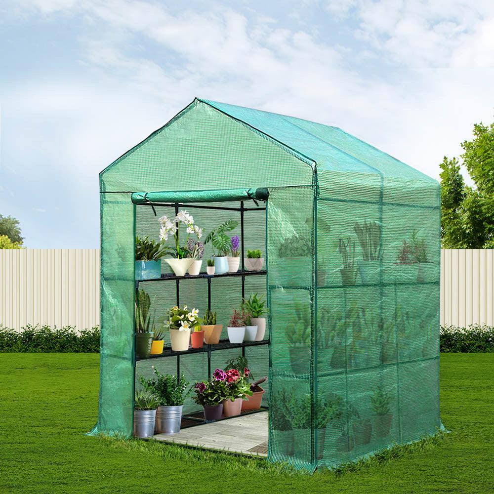 Greenfingers Greenhouse Green House Tunnel 2MX1.55M Garden Shed Storage Plant - John Cootes