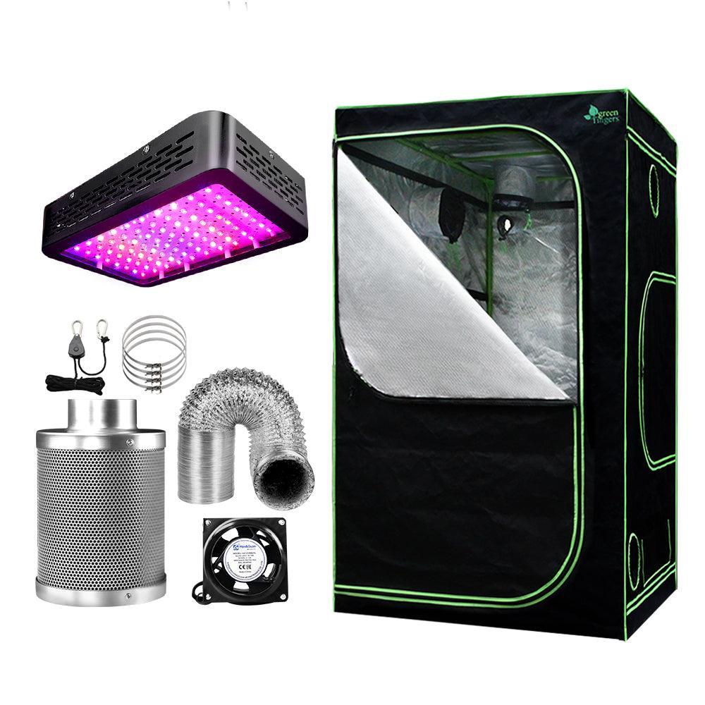 Greenfingers Grow Tent 1000W LED Grow Light 90X90X180cm Mylar 6" Ventilation - John Cootes