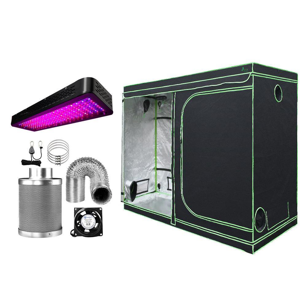 Greenfingers Grow Tent 2000W LED Grow Light 240X120X200cm Mylar 6" Ventilation - John Cootes