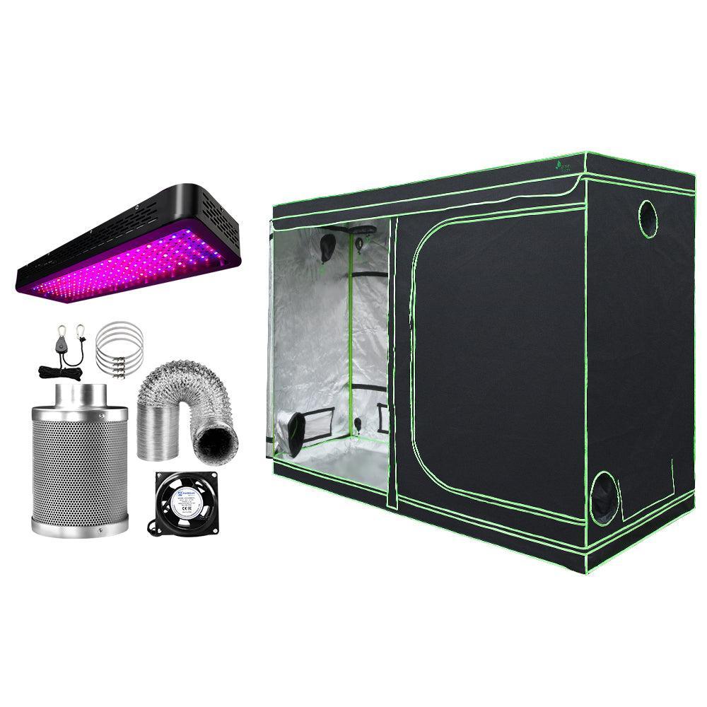 Greenfingers Grow Tent 2000W LED Grow Light 280X140X200cm Mylar 6" Ventilation - John Cootes