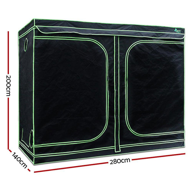 Greenfingers Grow Tent 2000W LED Grow Light 280X140X200cm Mylar 6" Ventilation - John Cootes