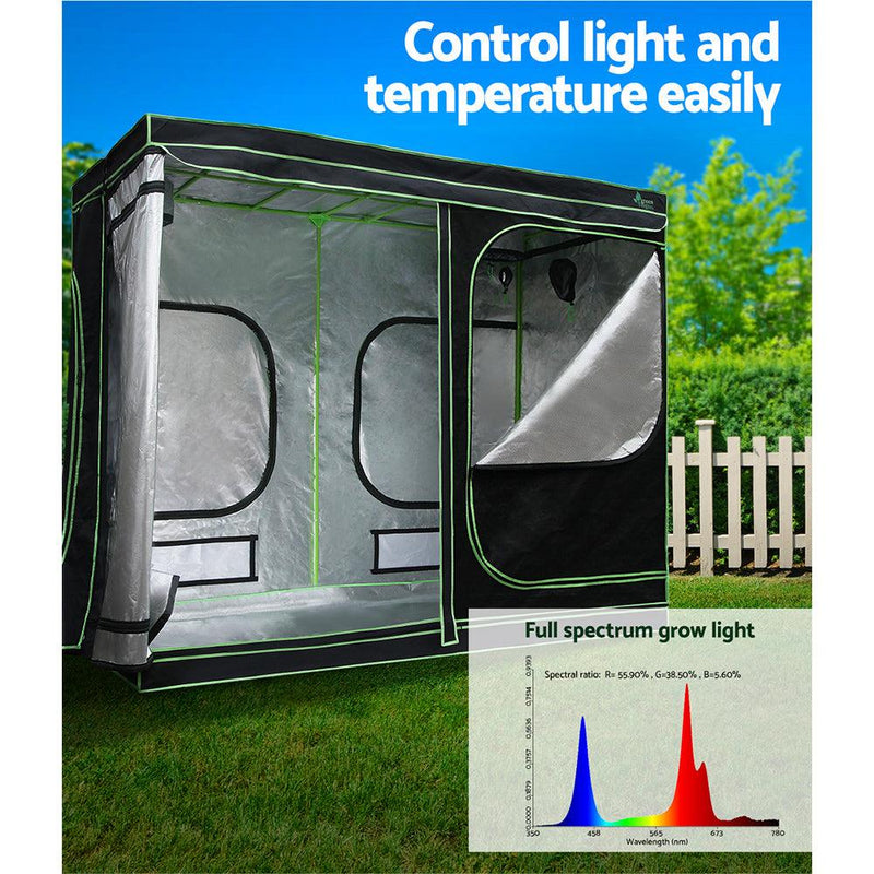 Greenfingers Grow Tent 2200W LED Grow Light Hydroponic Kit System 2.4x1.2x2M - John Cootes
