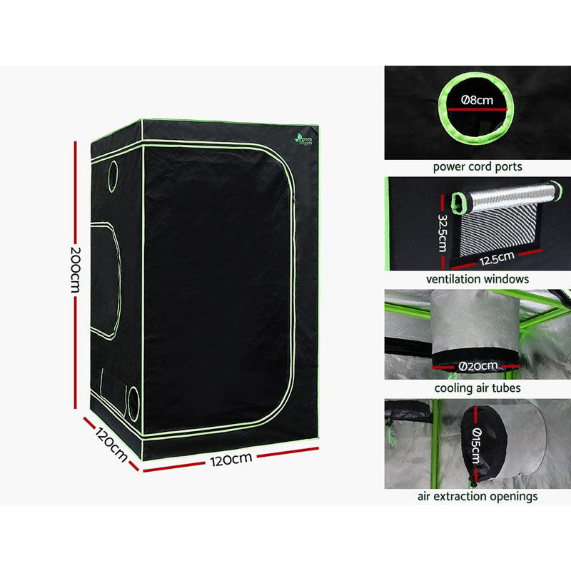 Greenfingers Grow Tent 2200W LED Grow Light Hydroponics Kits System 1.2x1.2x2M - John Cootes