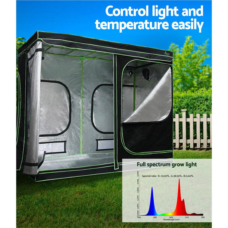 Greenfingers Grow Tent 4500W LED Grow Light Hydroponics Kits System 2.4x1.2x2M - John Cootes