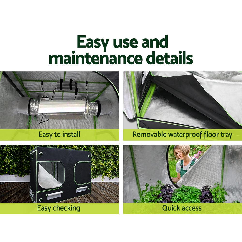 Greenfingers Grow Tent 4500W LED Grow Light Hydroponics Kits System 2.4x1.2x2M - John Cootes