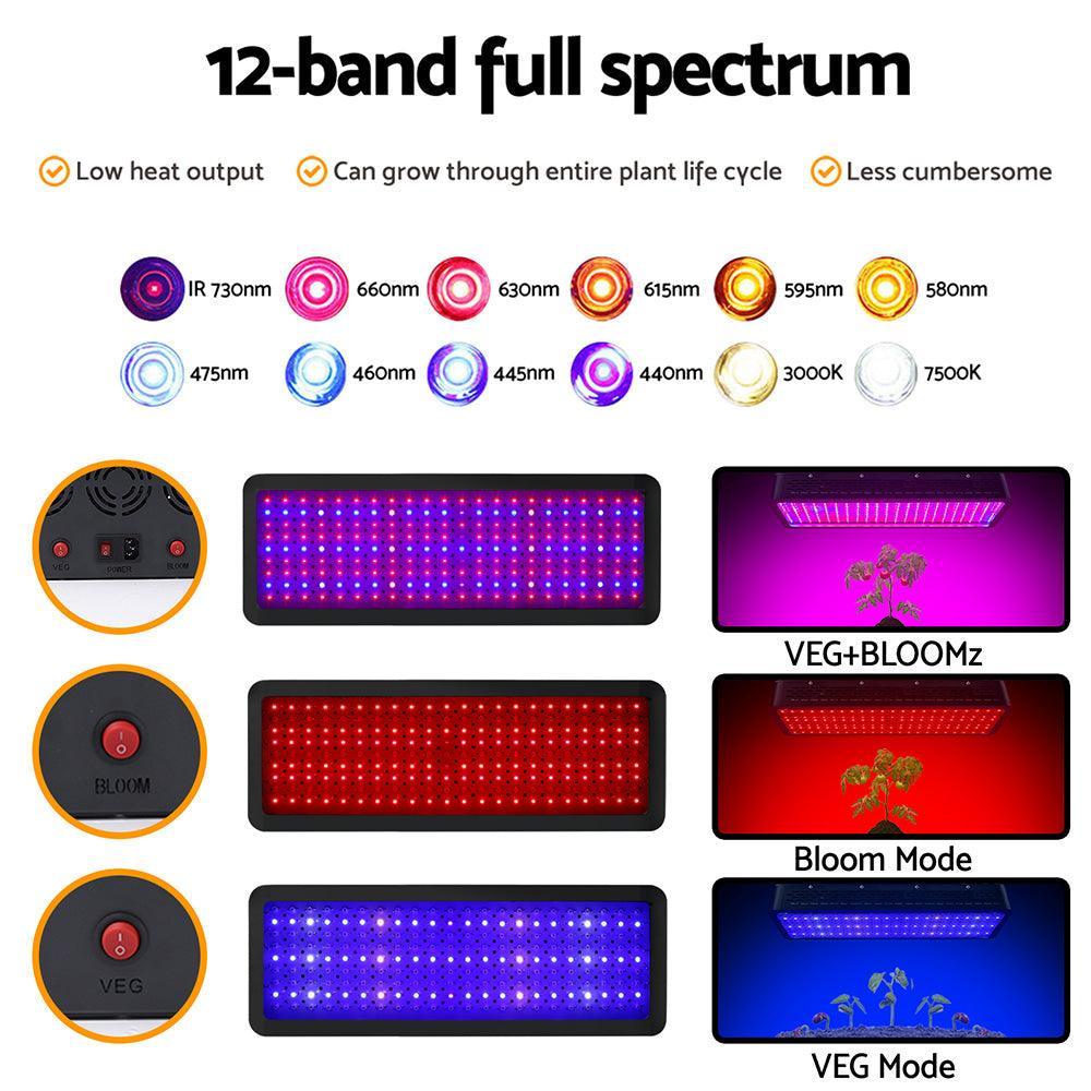 Greenfingers Set of 2 LED Grow Light Kit Hydroponic System 2000W Full Spectrum Indoor - John Cootes