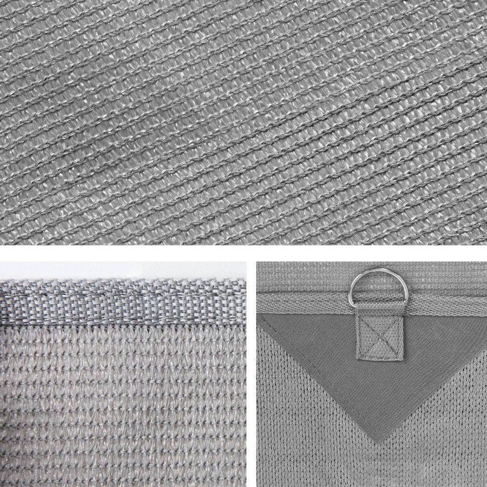 Grey Caravan Privacy Screen 1.95 x 2.2M End Wall Side Sun Shade Roll Out Awning - John Cootes