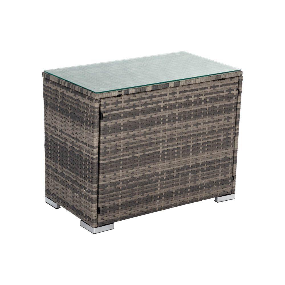 Grey Wicker End Table - John Cootes