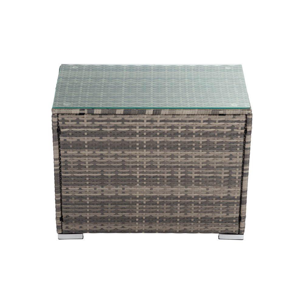 Grey Wicker End Table - John Cootes