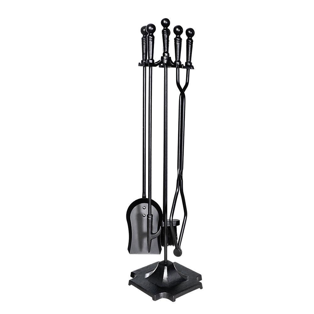 Grillz Fireplace Tool Set Fire Place Tools Poker Brush Shovel Stand Tongs - John Cootes