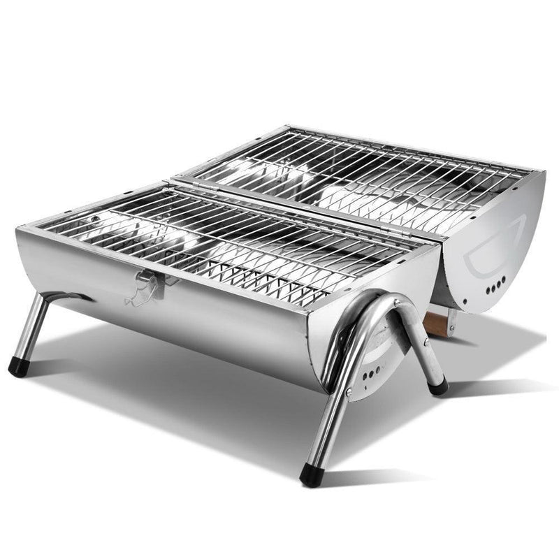 Grillz Portable BBQ Drill Outdoor Camping Charcoal Barbeque Smoker Foldable - John Cootes