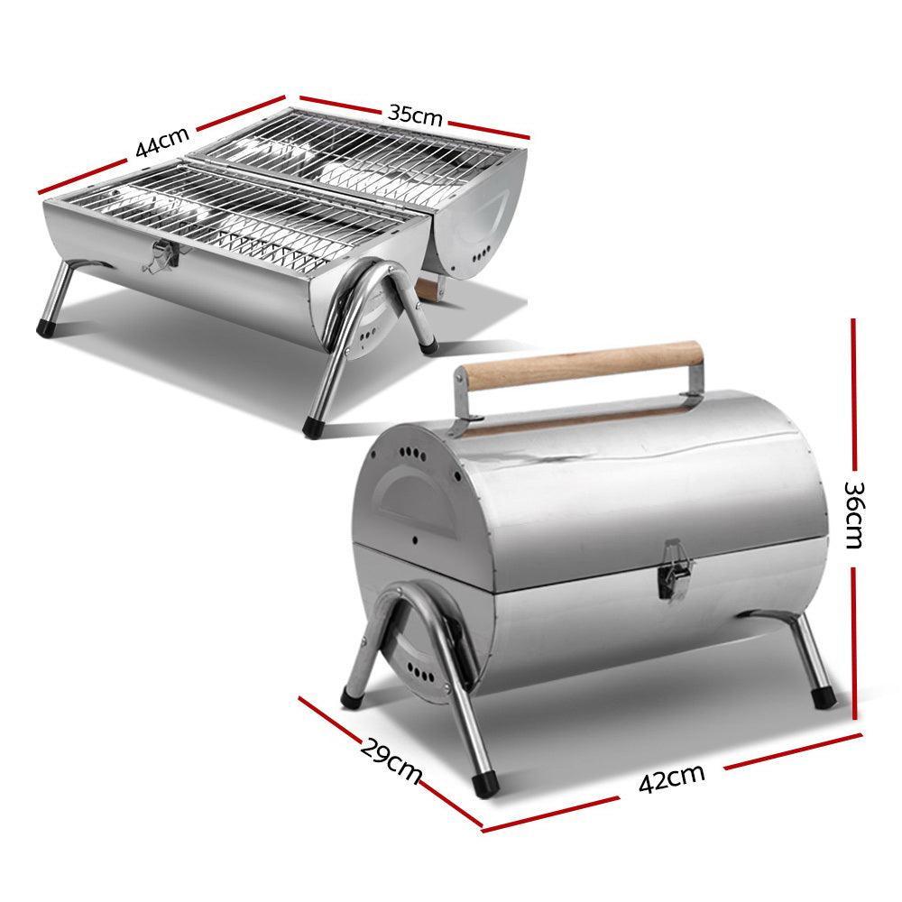 Grillz Portable BBQ Drill Outdoor Camping Charcoal Barbeque Smoker Foldable - John Cootes