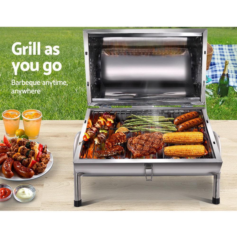 Grillz Portable BBQ Drill Outdoor Camping Charcoal Barbeque Smoker Foldable - John Cootes