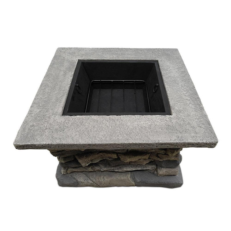 Grillz Stone Base Outdoor Patio Heater Fire Pit Table - John Cootes