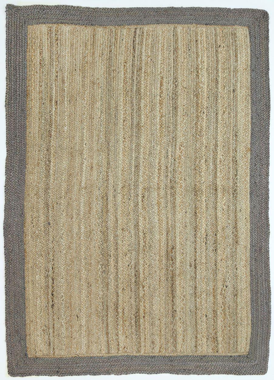 Hampton Beige Border Jute Rug 150x220cm - John Cootes