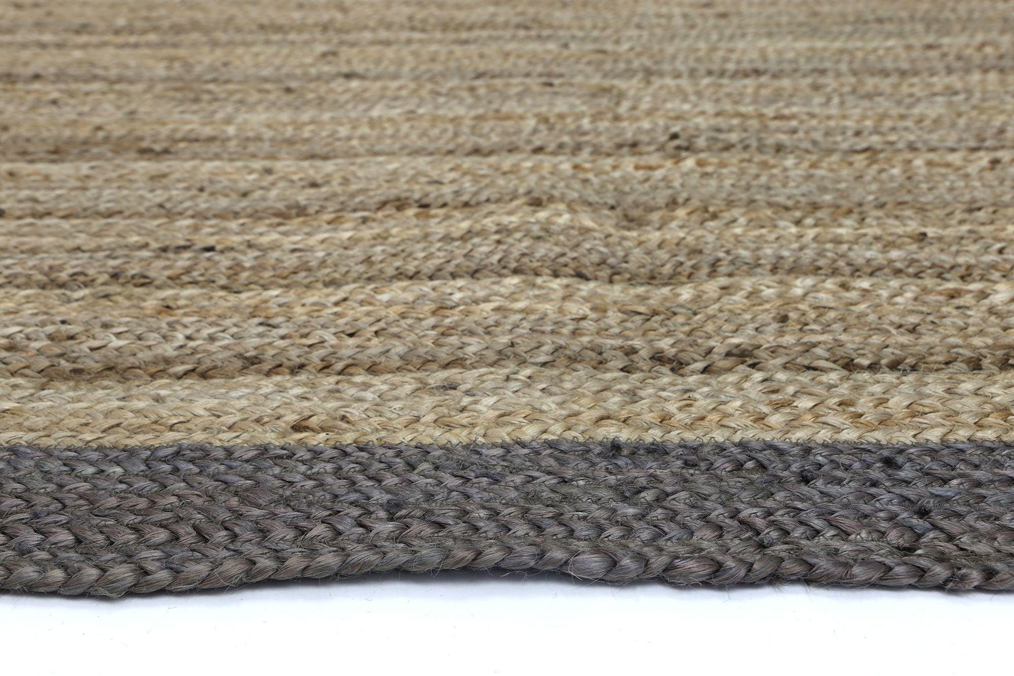 Hampton Beige Border Jute Rug 150x220cm - John Cootes