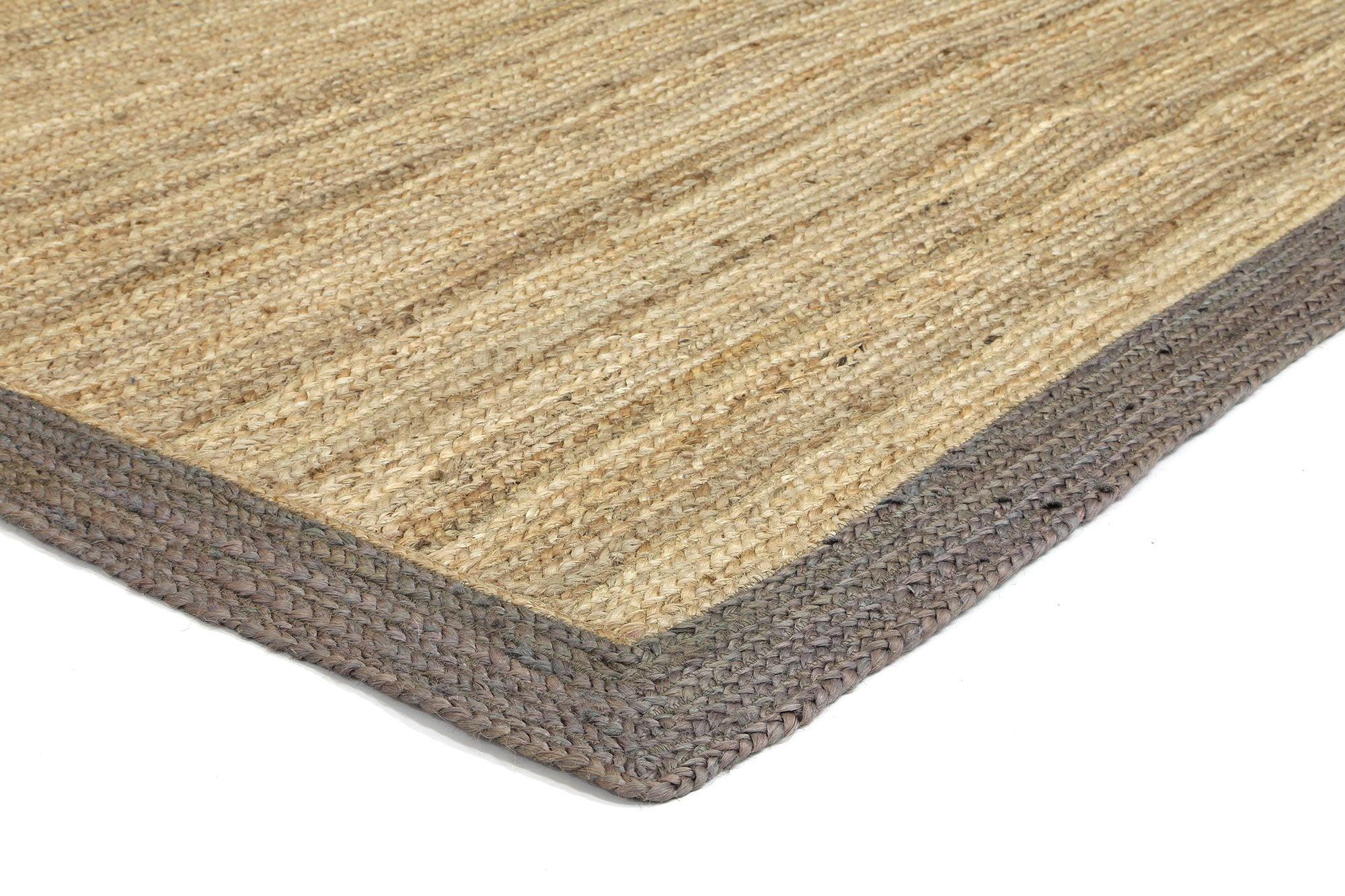Hampton Beige Border Jute Rug 150x220cm - John Cootes